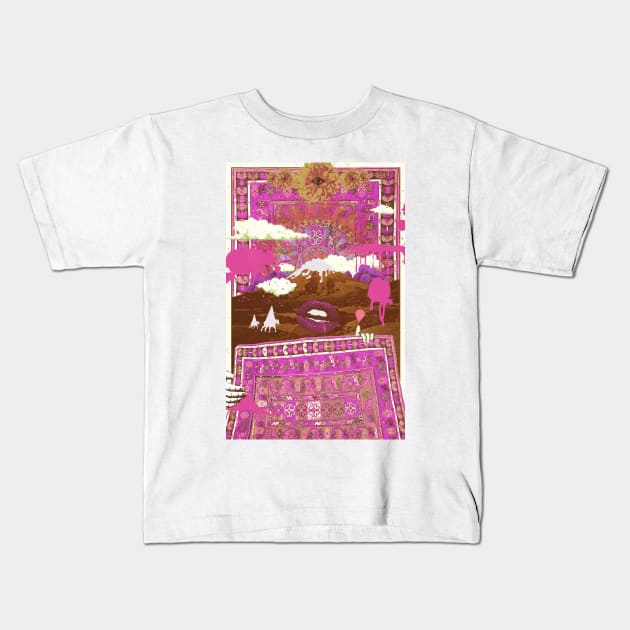 MORNING PSYCHEDELIA (pink) Kids T-Shirt by Showdeer